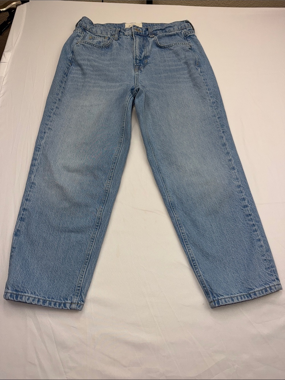 Boden Light Blue Cropped Straight-Leg Jeans